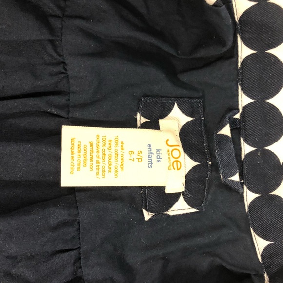 Girls Navy Blue Polka Dot Jacket Size S (6-7) - Picture 5 of 8